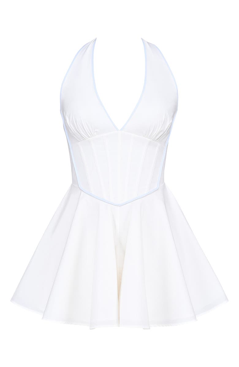 HOUSE OF CB Eleanor Halter Romper, Alternate, color, Cloud Dancer