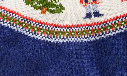 Mini Boden Kids' Fair Isle Crewneck Sweater In Blue