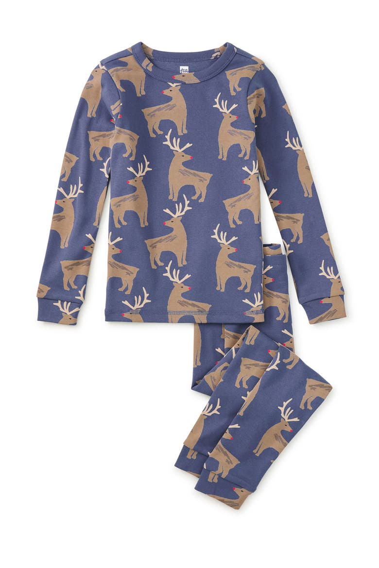 Goodnight Pajama Set, Main, color, Red Nose Reindeer