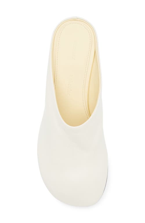 Proenza Schouler Glove Lambskin Block-heel Mules In Ivory