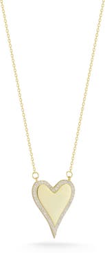 SPHERA MILANO Cubic Zirconia Halo Heart Pendant Necklace