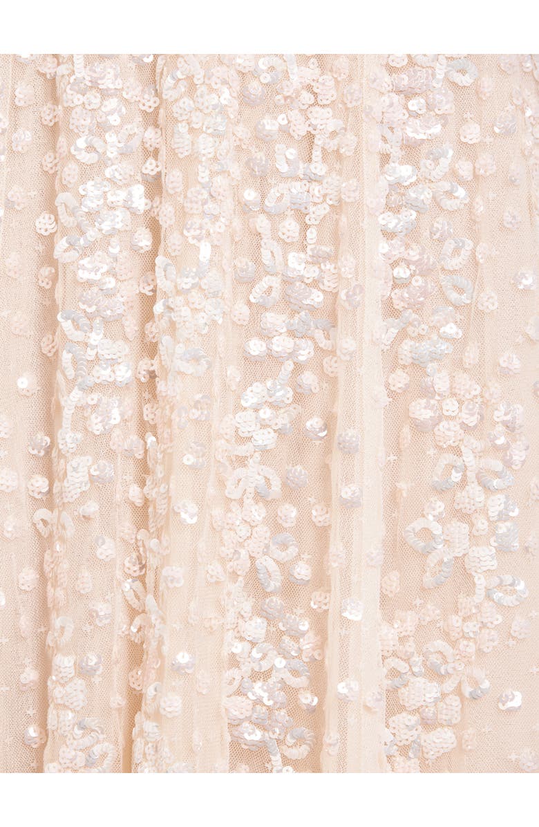 Needle & Thread Confetti Gloss Off-shoulder Gown, Alternate, color, Cream/White