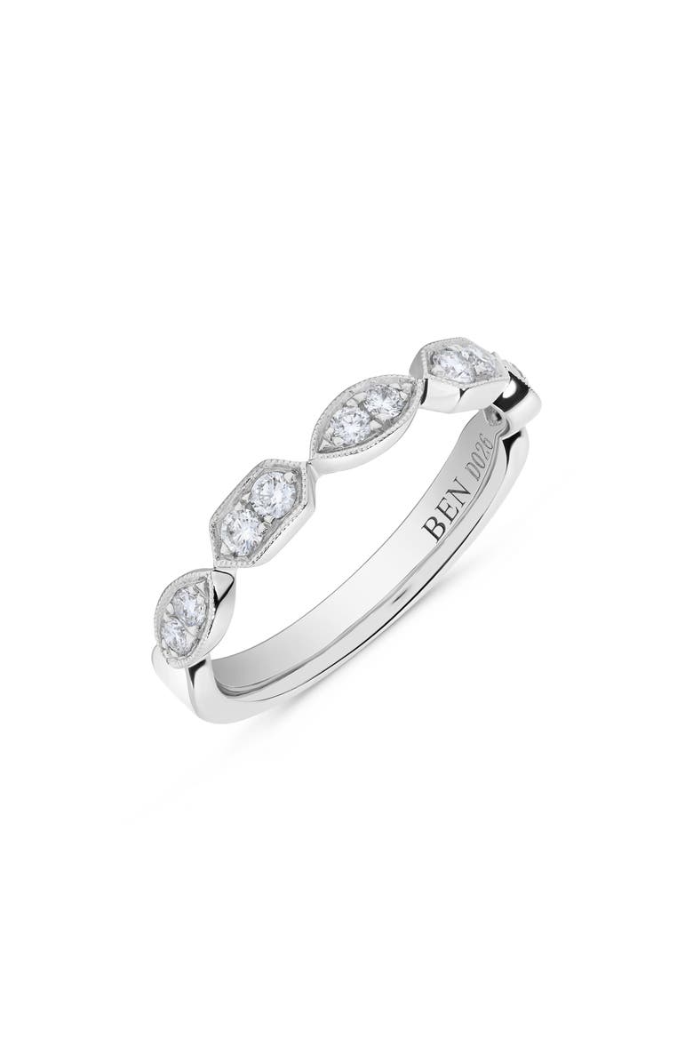 H.J. Namdar 14K White Gold Diamond Stackable Ring, Main, color, White Gold