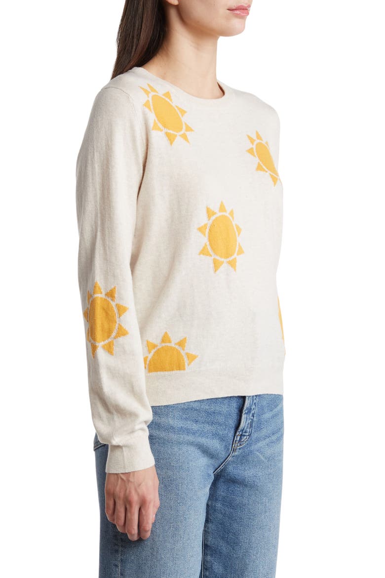 Kai Print Sweater, Alternate, color, OATMEAL