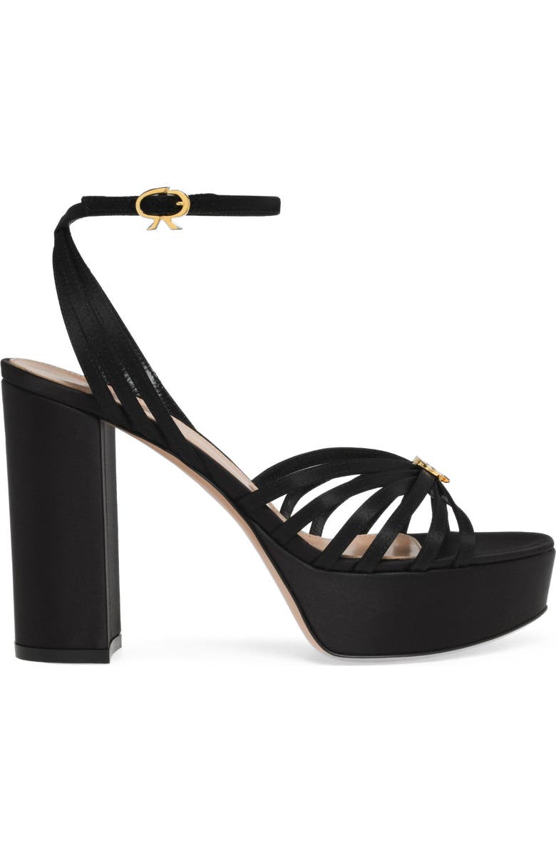 Gianvito Rossi Rita Sandals, Main, color, Black Fabric