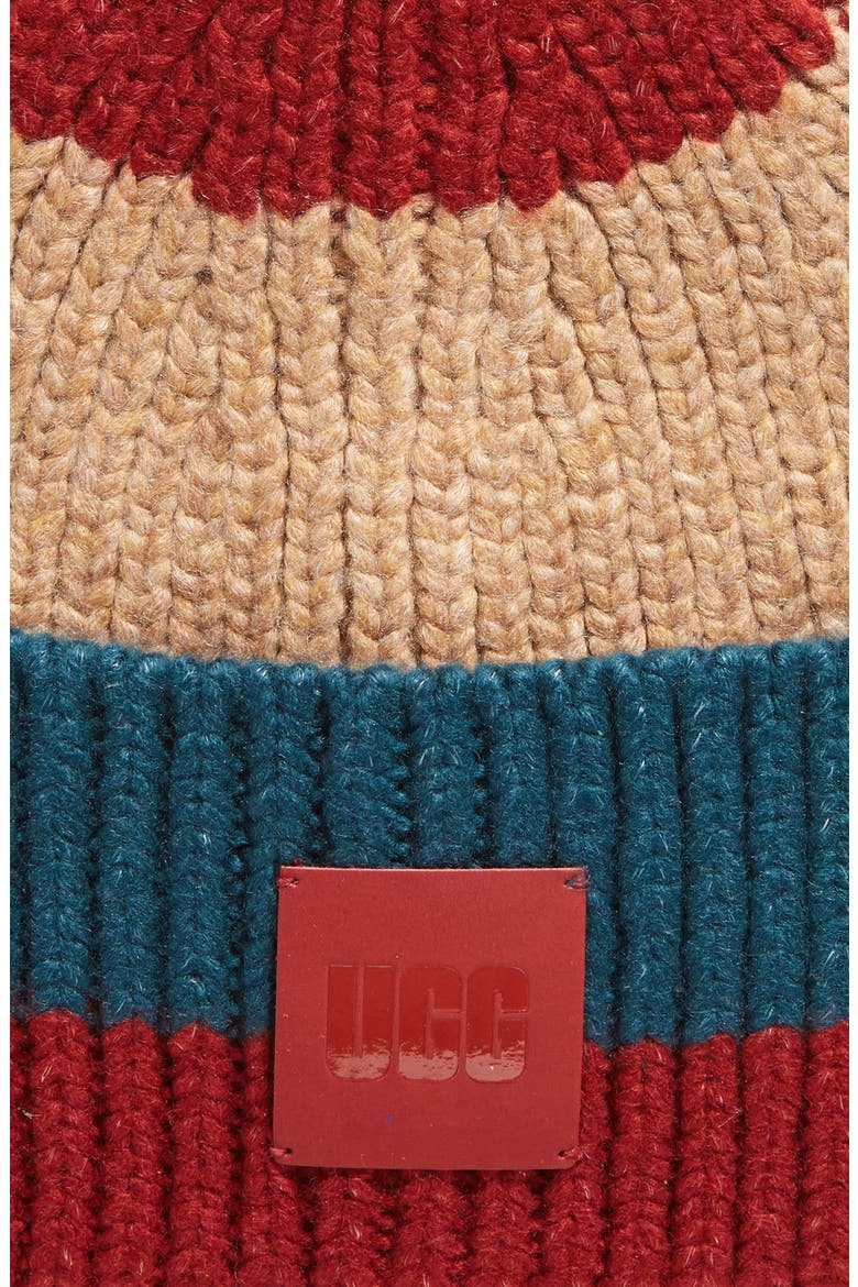 Chunky Rib Beanie, Alternate, color, DARK CHERRY MULTI
