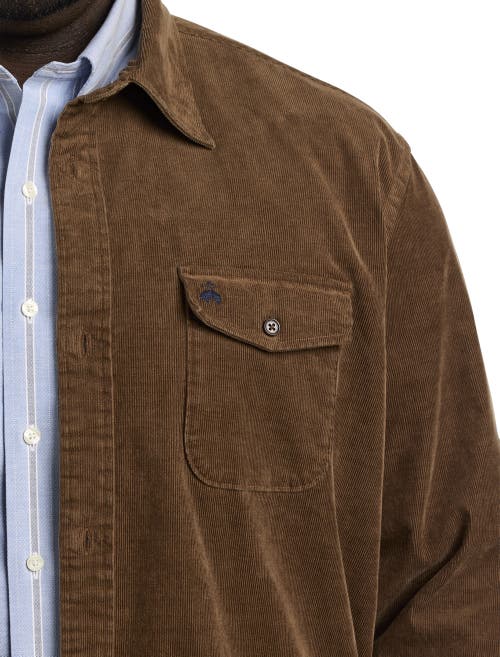 Brooks Brothers Corduroy Shirt Jacket In Carafe