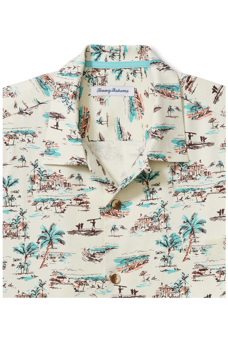 Casablanco Silk Camp Shirt, Alternate, color, COCONUT CREAM