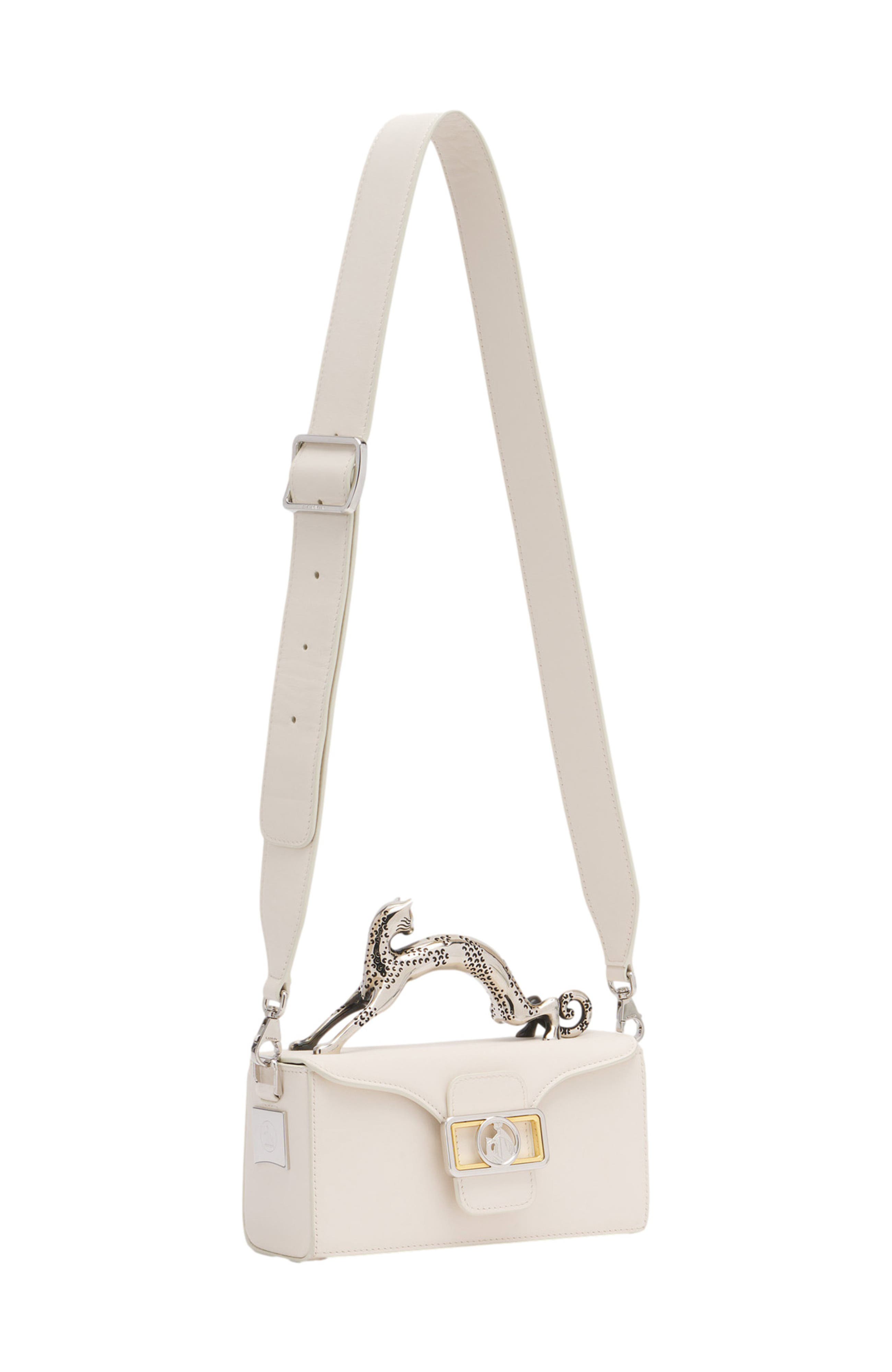 Lanvin Nano Pencil Cat Leather Bag, Alternate, color, 