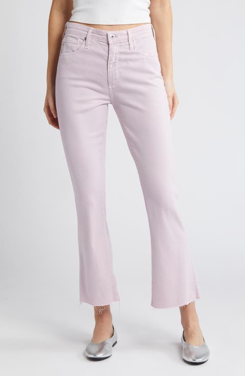 Farrah High Waist Raw Hem Crop Bootcut Jeans