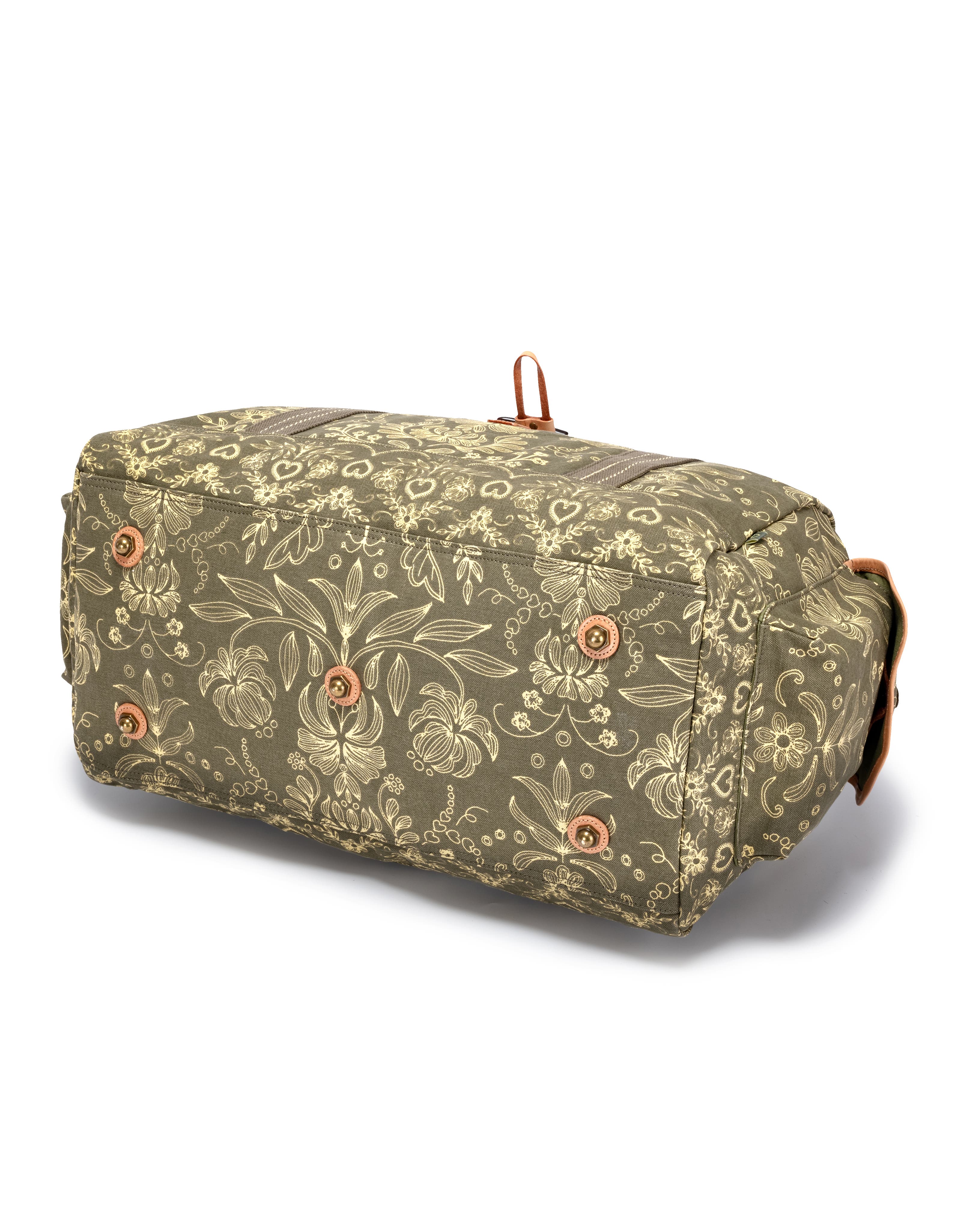 TSD Brand Valley and Sky Lightweight Travel Weekender, Alternate, color, Olive Cream