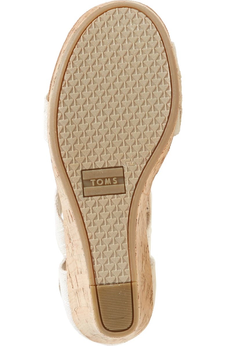 TOMS 'Clarissa' Wedge Sandal, Alternate, color,