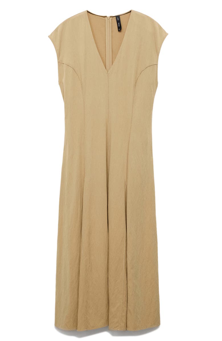 MANGO Godet Pleat Dress, Alternate, color, Light/ Pastel Grey