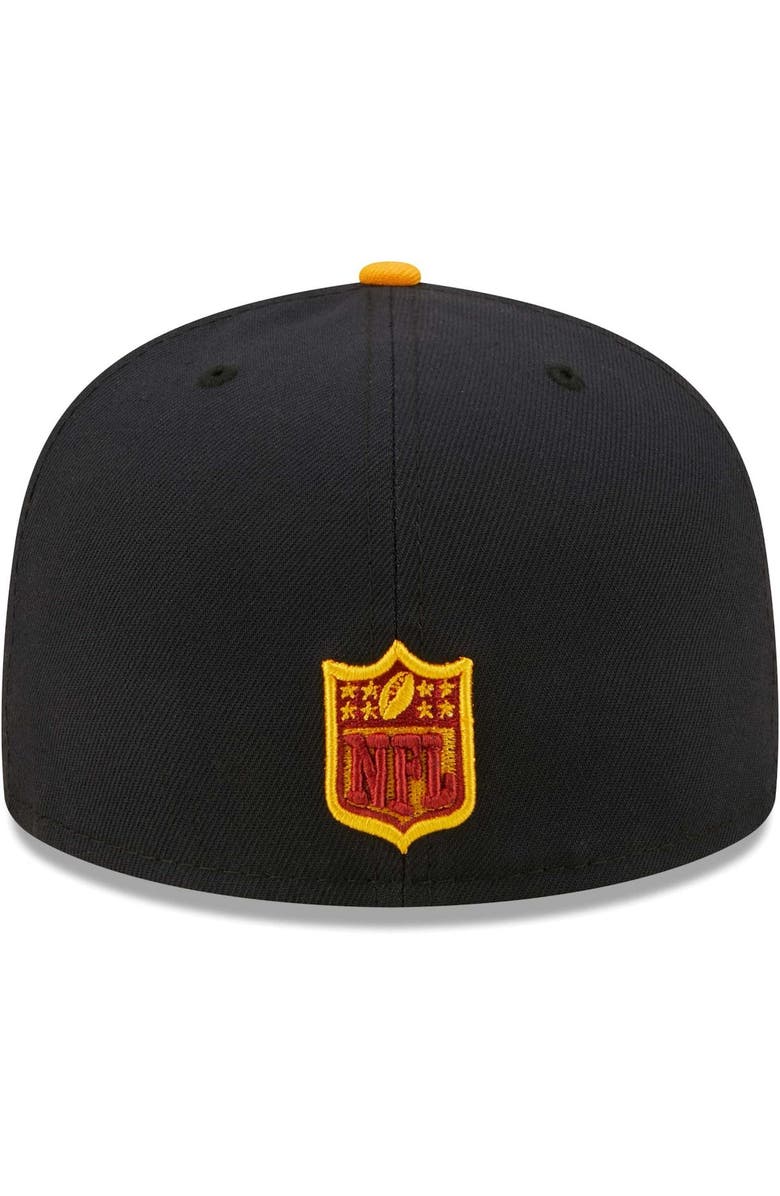 New Era Men's New Era Navy/Gold Pittsburgh Steelers 75th Anniversary 59FIFTY Fitted Hat, Alternate, color, 