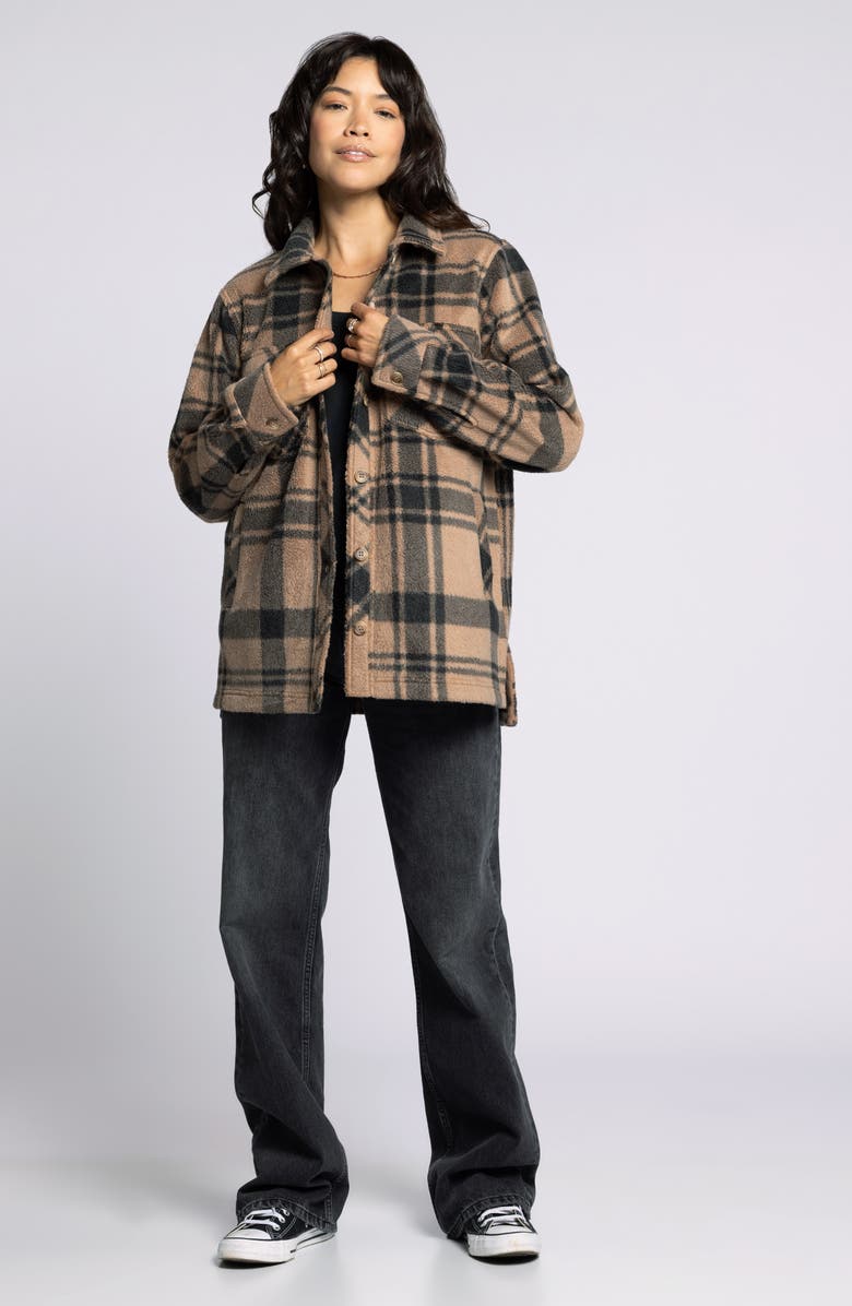 Thread 
Supply Santa Fe Plaid Fleece Shirt Jacket, Alternate, color, 