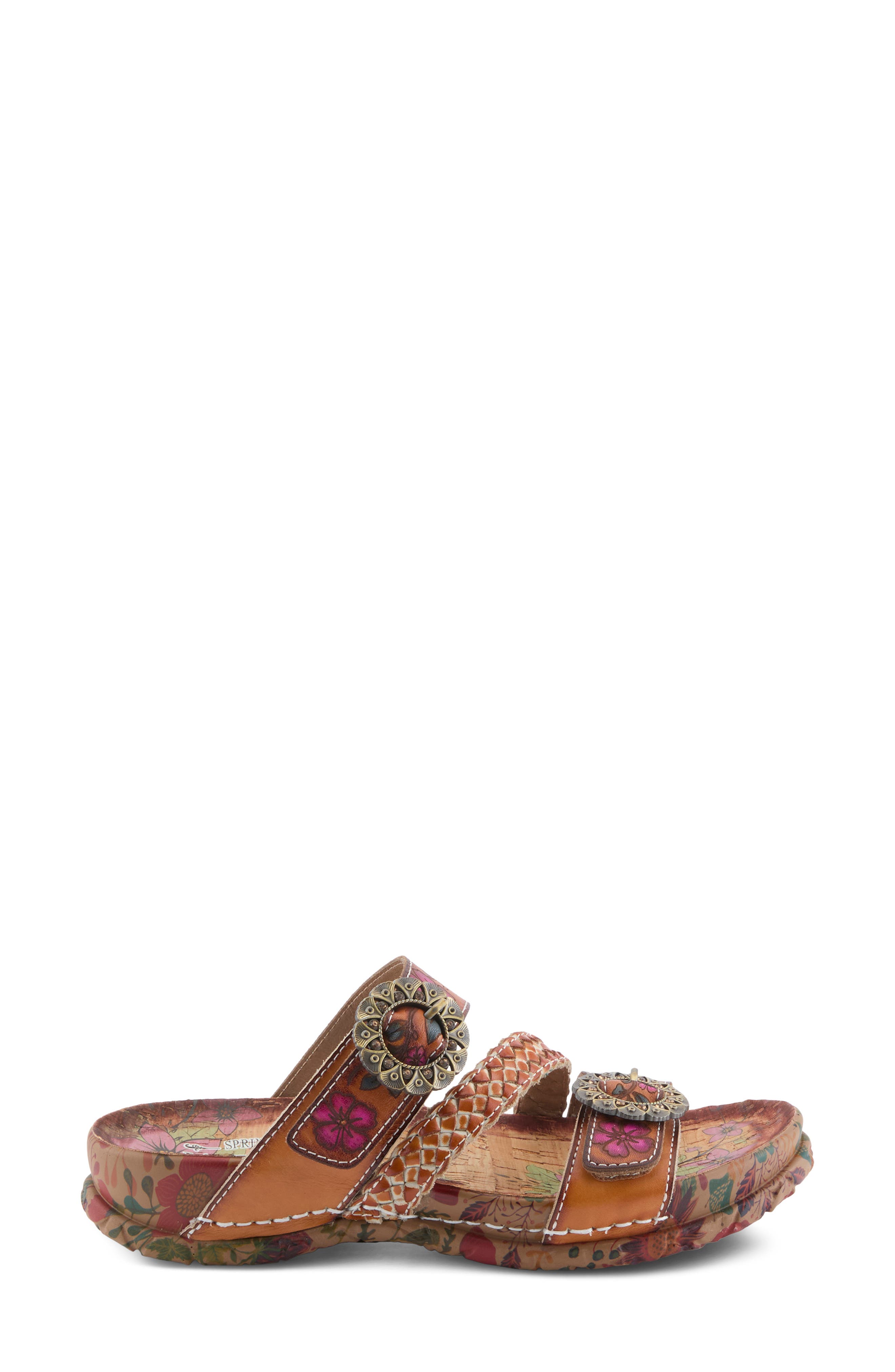 L'Artiste by Spring Step On the Road Slide Sandal, Alternate, color, Camel Multi