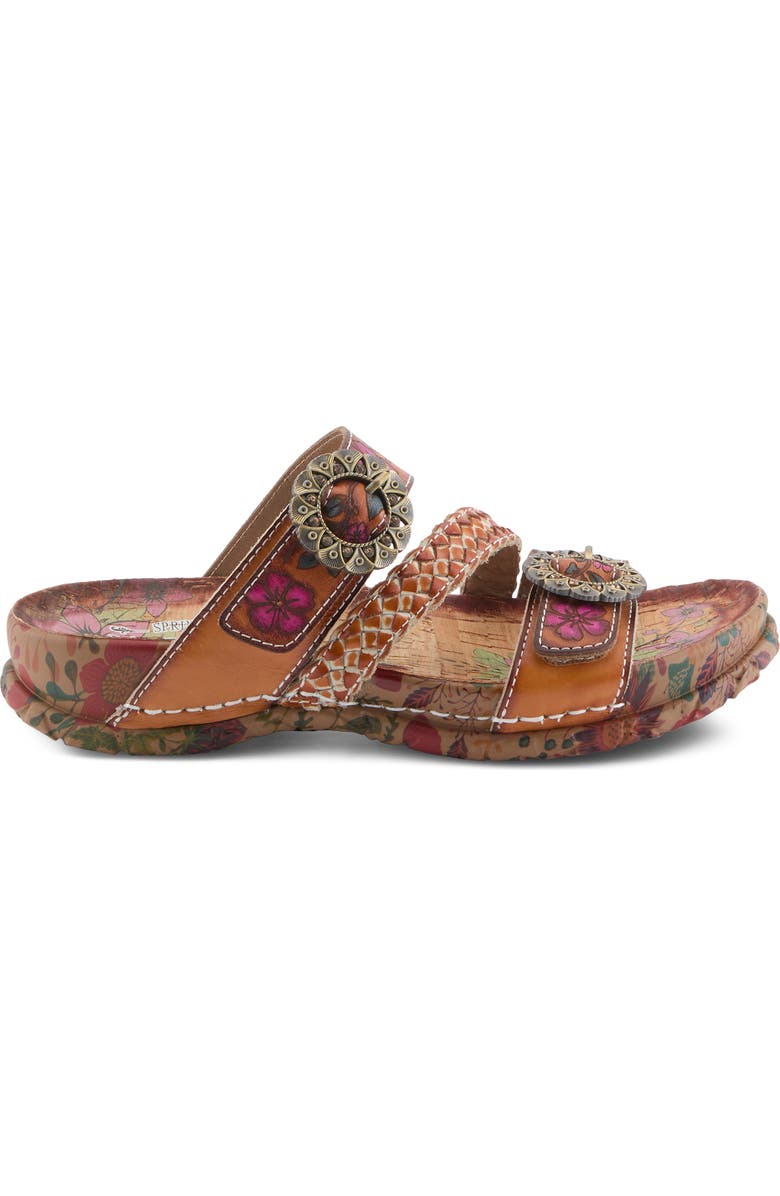L'Artiste by Spring Step On the Road Slide Sandal, Alternate, color, Camel Multi