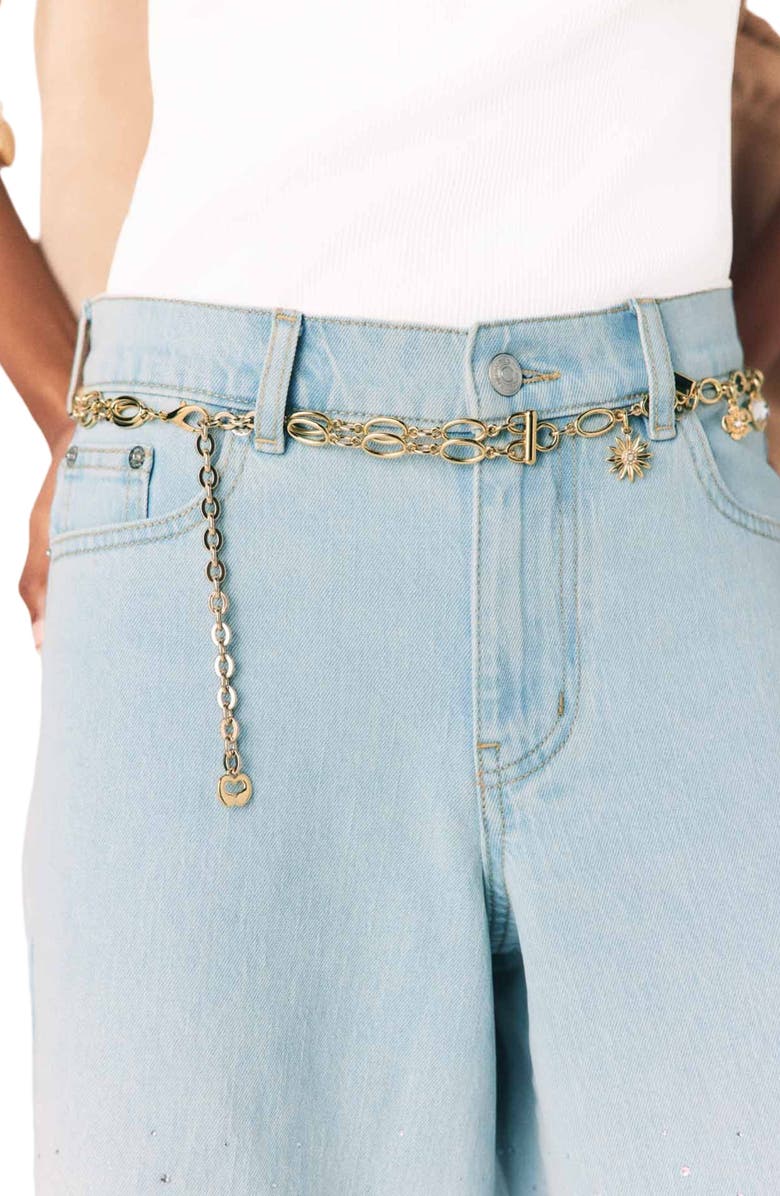 maje Double chain belt with charms, Alternate, color, Gold