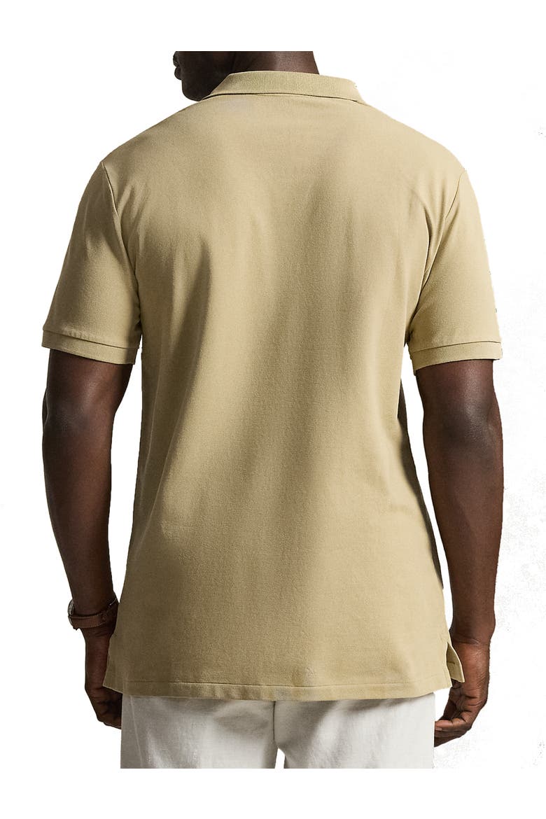 Big & Tall Johnny Collar Mesh Polo Shirt, Alternate, color, COASTAL BEIGE