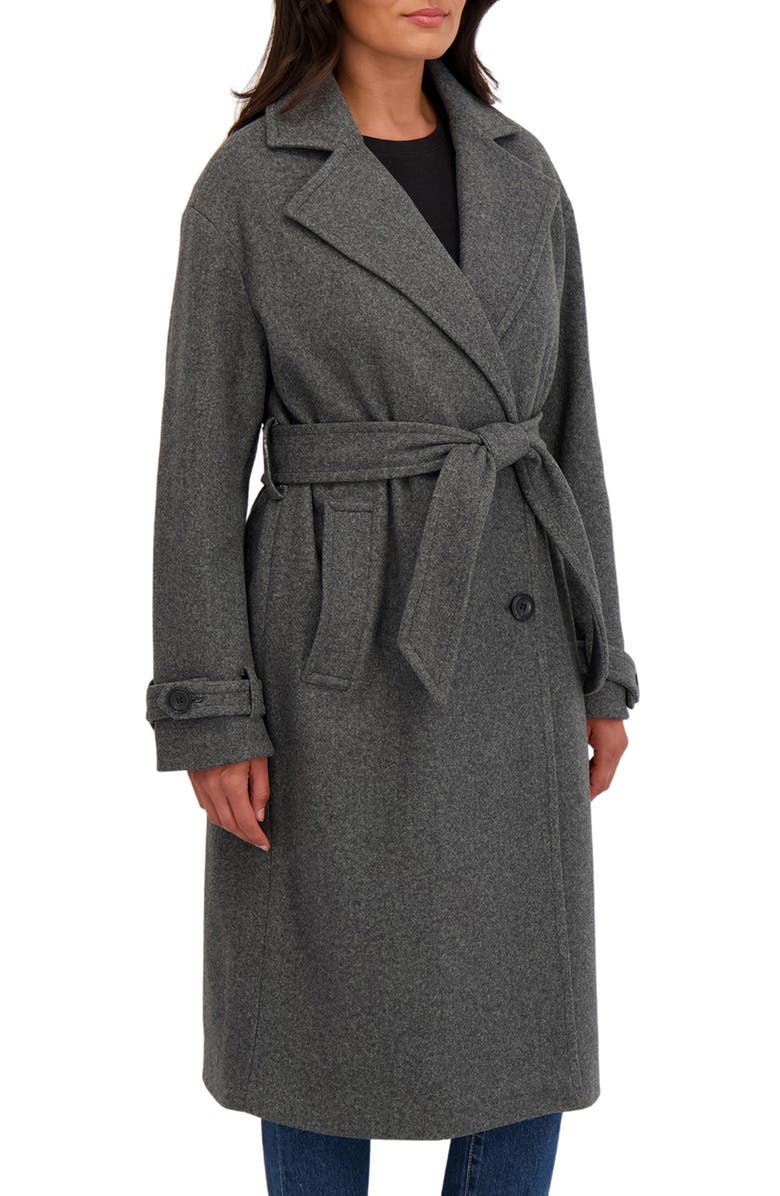 Sebby Wool Oversize Trench Coat, Alternate, color, Charcoal