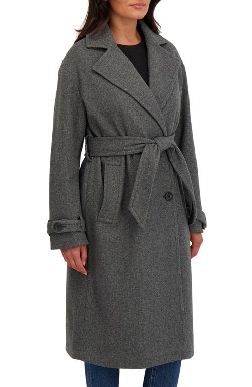 Sebby Wool Oversize Trench Coat In Gray
