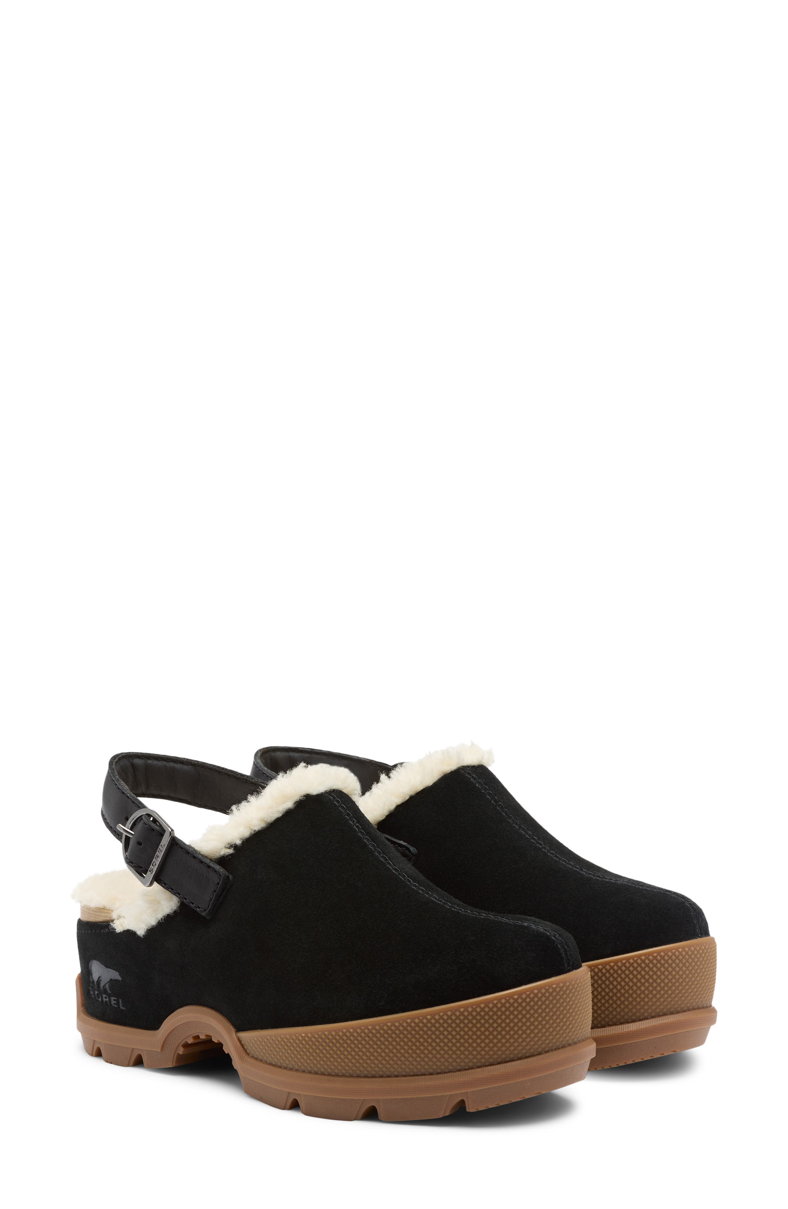 Roam N Clog Cozy Platform Clog, Alternate, color, BLACK/ GUM 10