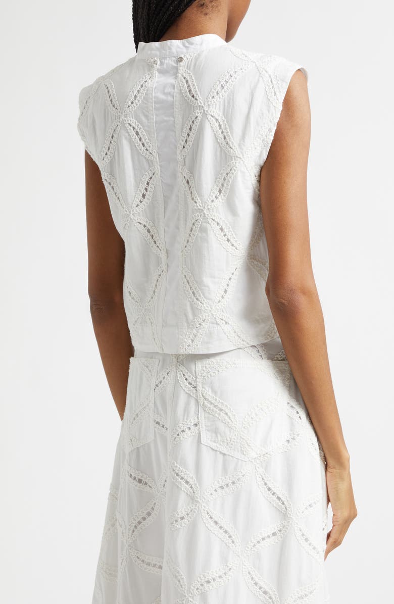 Derek Lam 10 Crosby Tilda Embroidered Sleeveless Top, Alternate, color, 