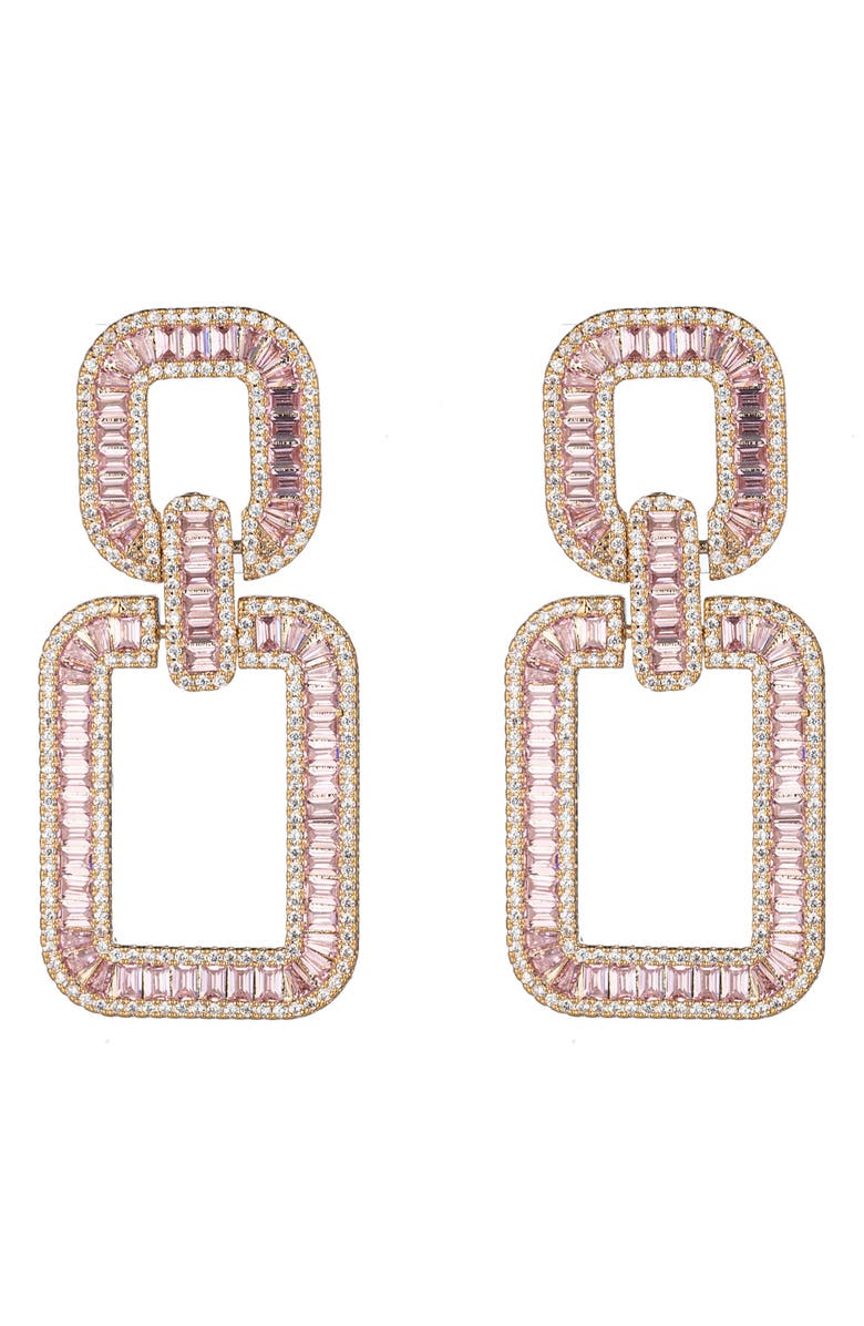 EYE CANDY LOS ANGELES Sophie Cubic Zirconia Earrings, Main, color, Gold