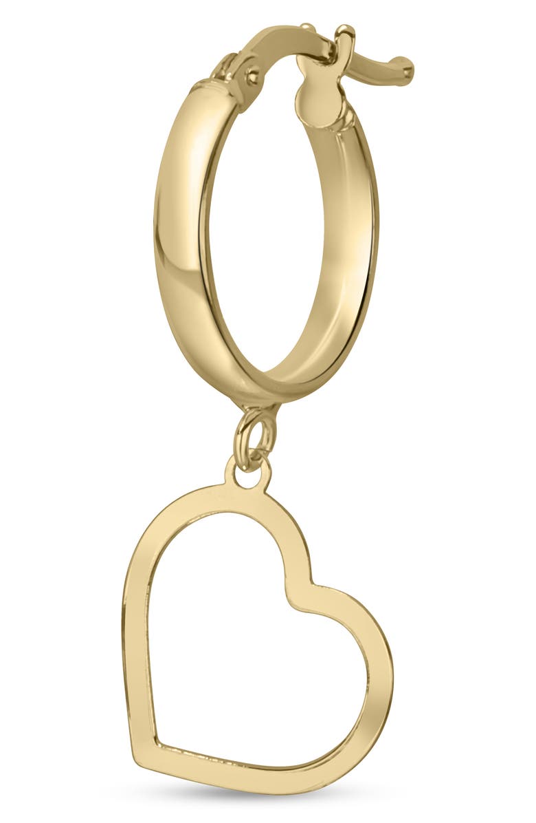 Bony Levy 14K Yellow Gold Heart Drop Huggie Hoop Earrings, Alternate, color, 14K Yellow Gold