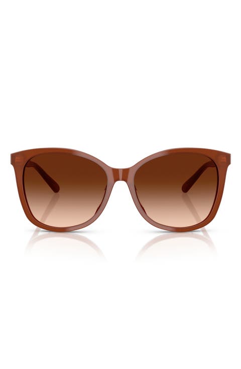 57mm Gradient Square Sunglasses