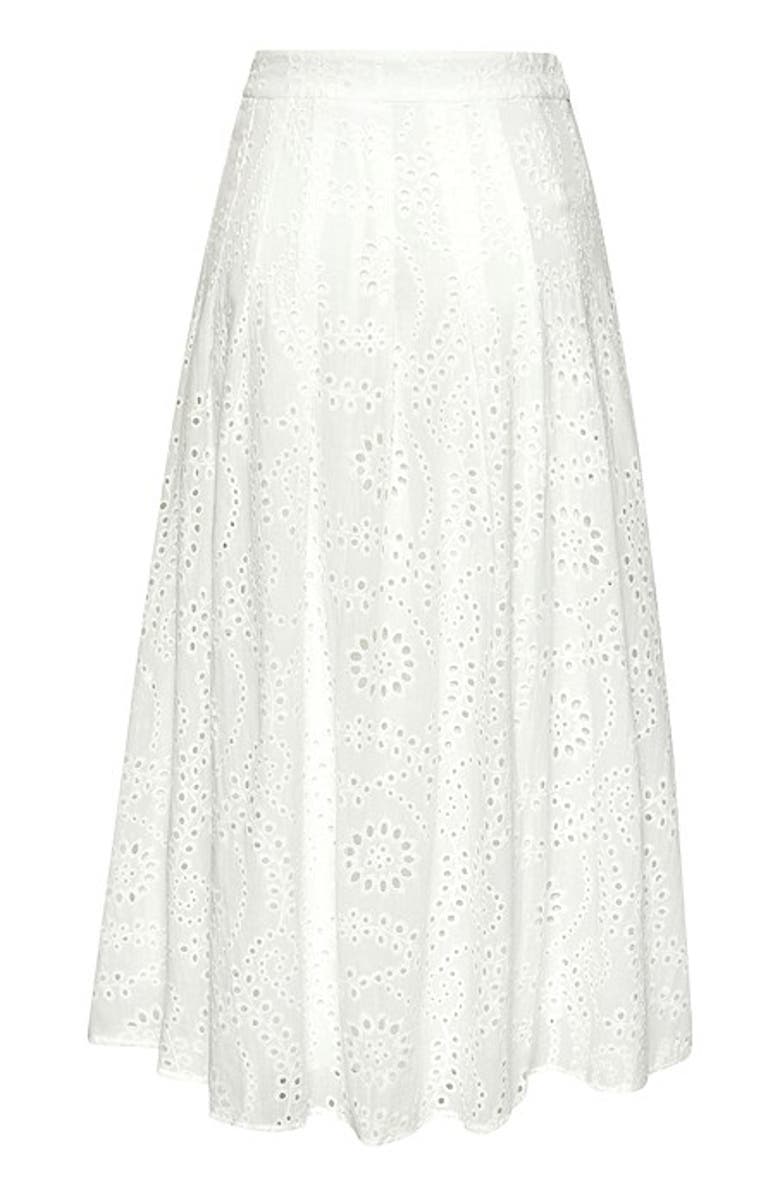 LASCANA Women's Eyelet Maxi Skirt, Alternate, color, White