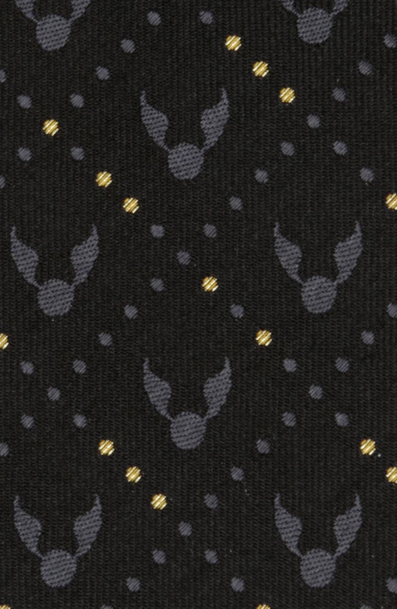 Cufflinks, Inc. Harry Potter Golden Snitch Silk Tie, Alternate, color, Black