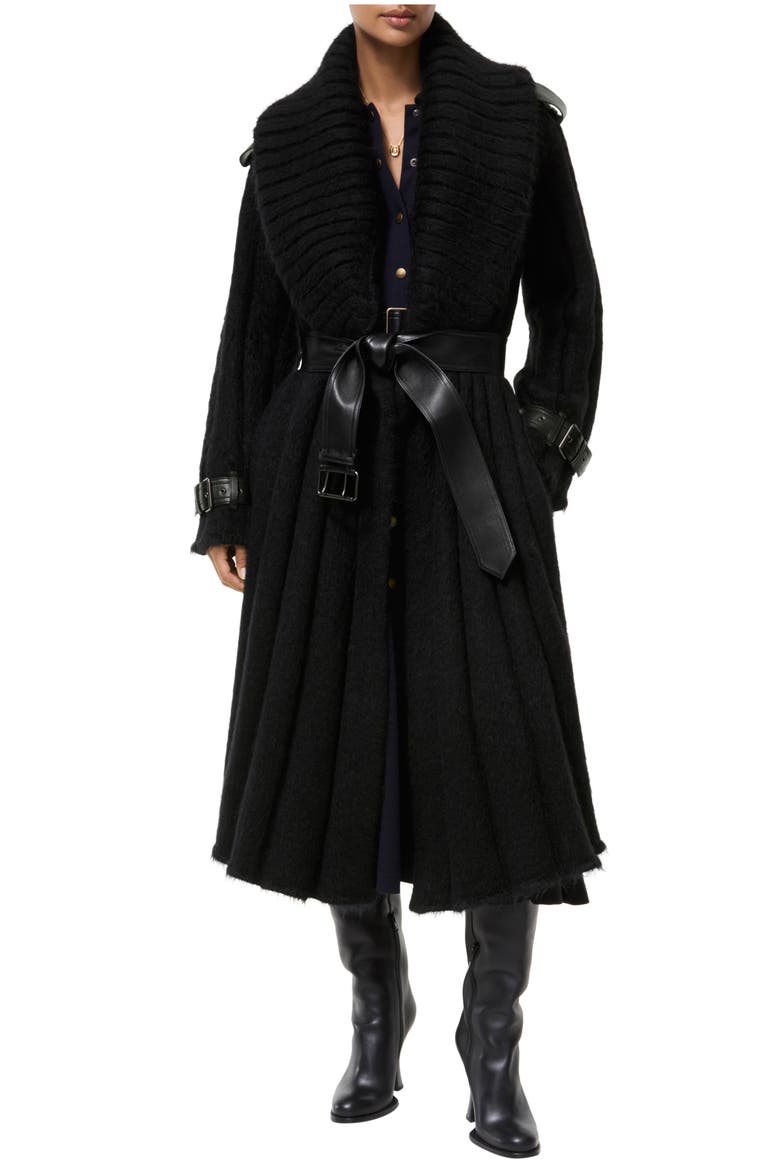Wool Mohair Silk Coat, Main, color, Black