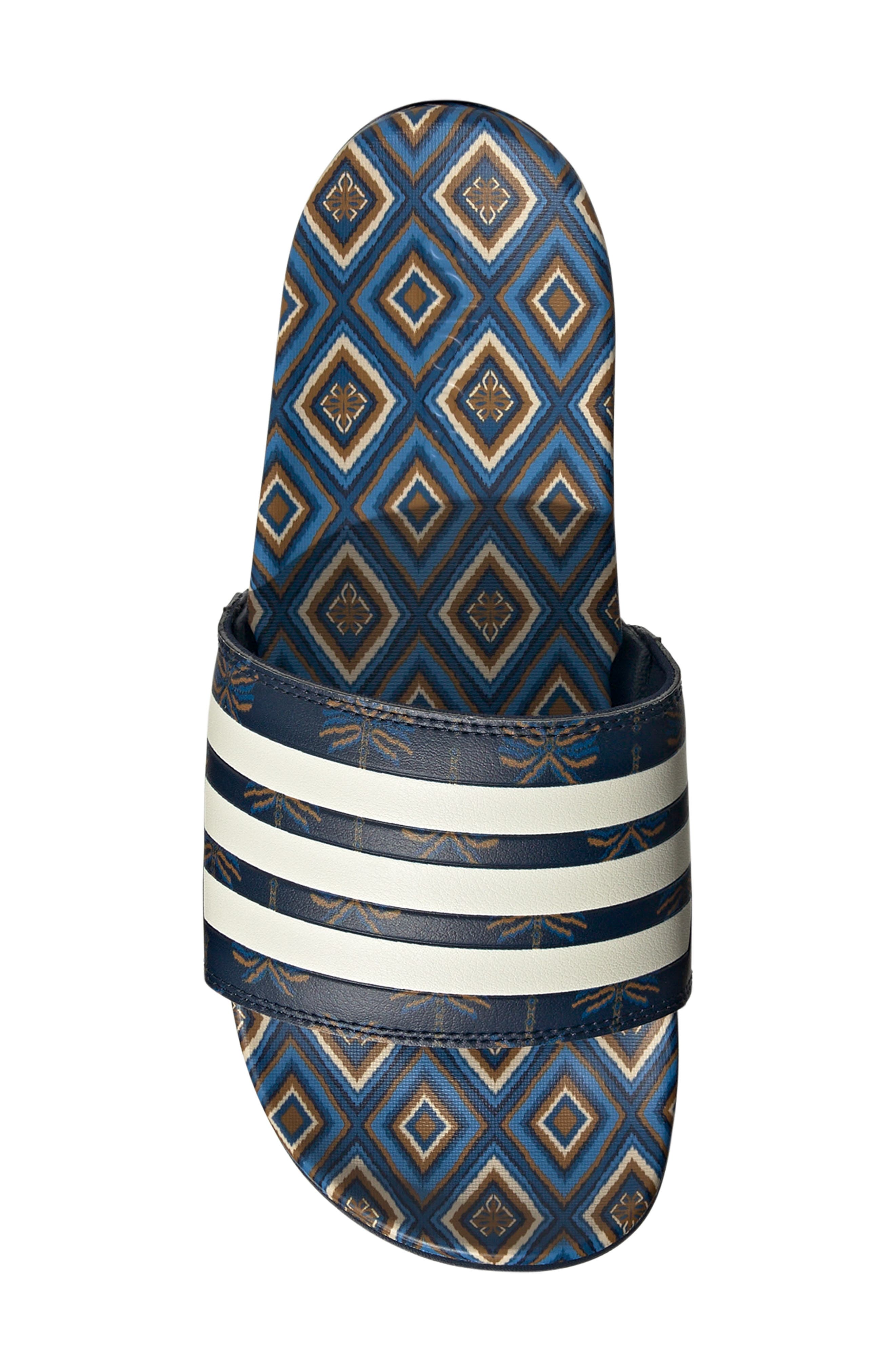 adidas Adilette Comfort Sandal, Alternate, color, Indigo/Cream/Indigo