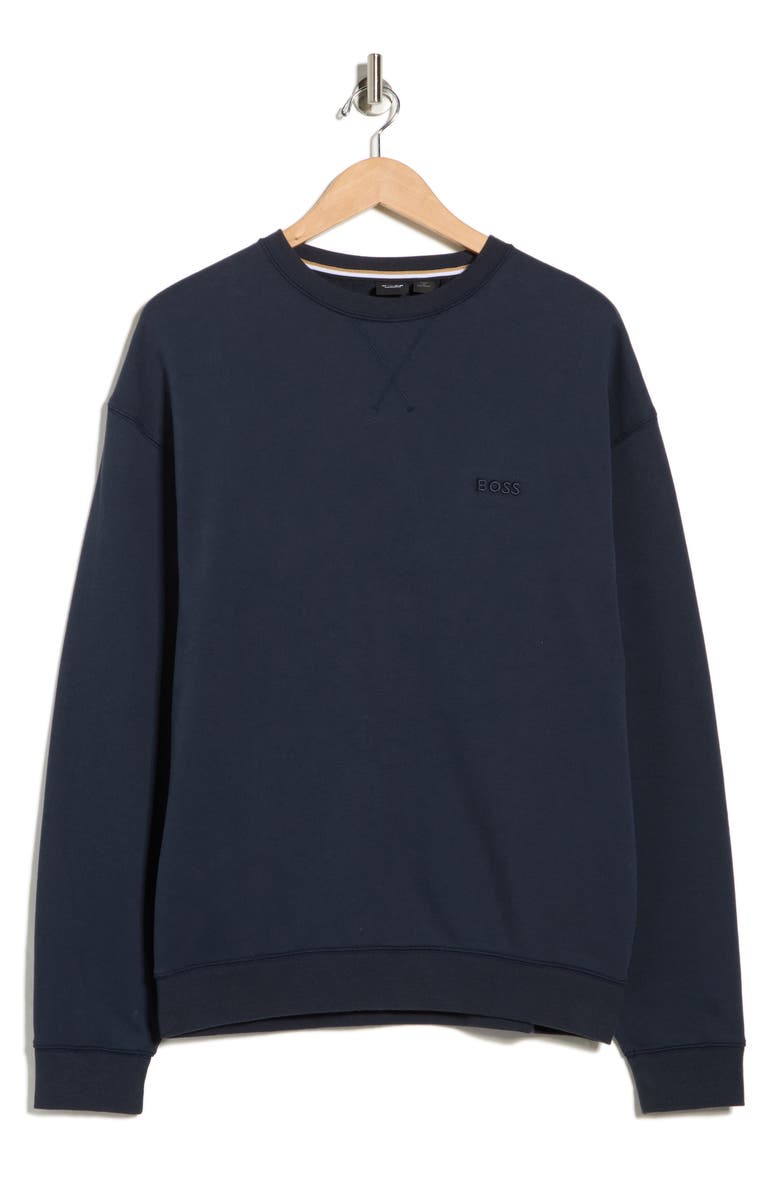 BOSS Albert Lounge Sweatshirt, Alternate, color, Navy