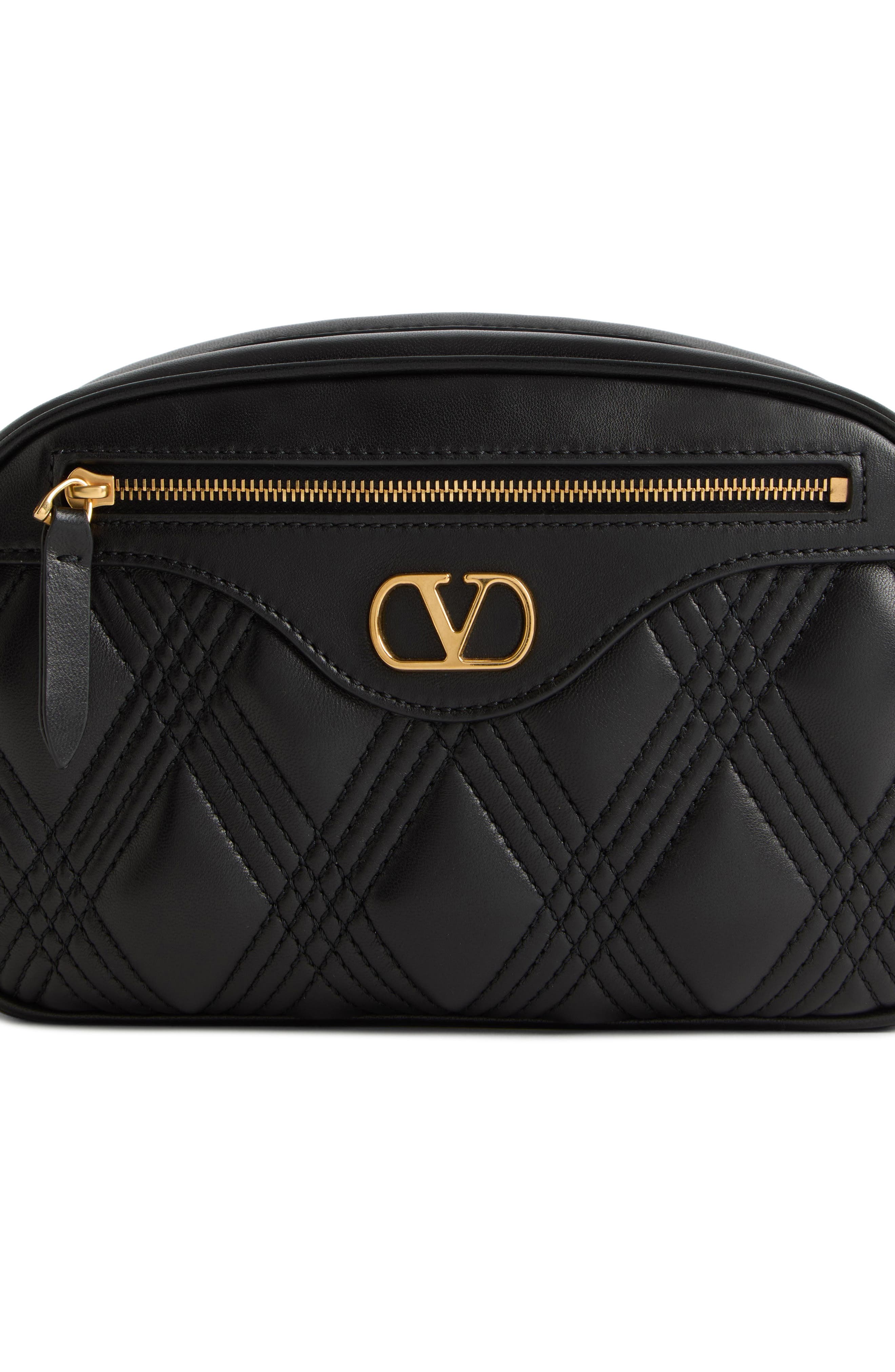 Valentino Garavani Quiltie 67 Quilted Leather Camera Bag, Alternate, color, 