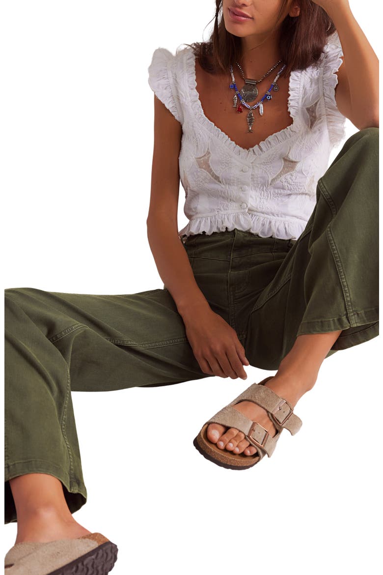 Libre Front Yoke Wide Leg Jeans, Alternate, color, THYME