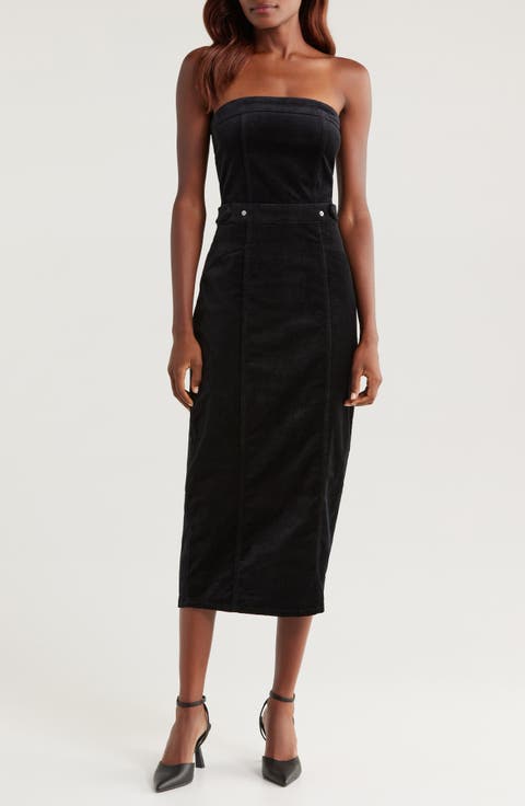 Fit for Success Strapless Velvet Dress