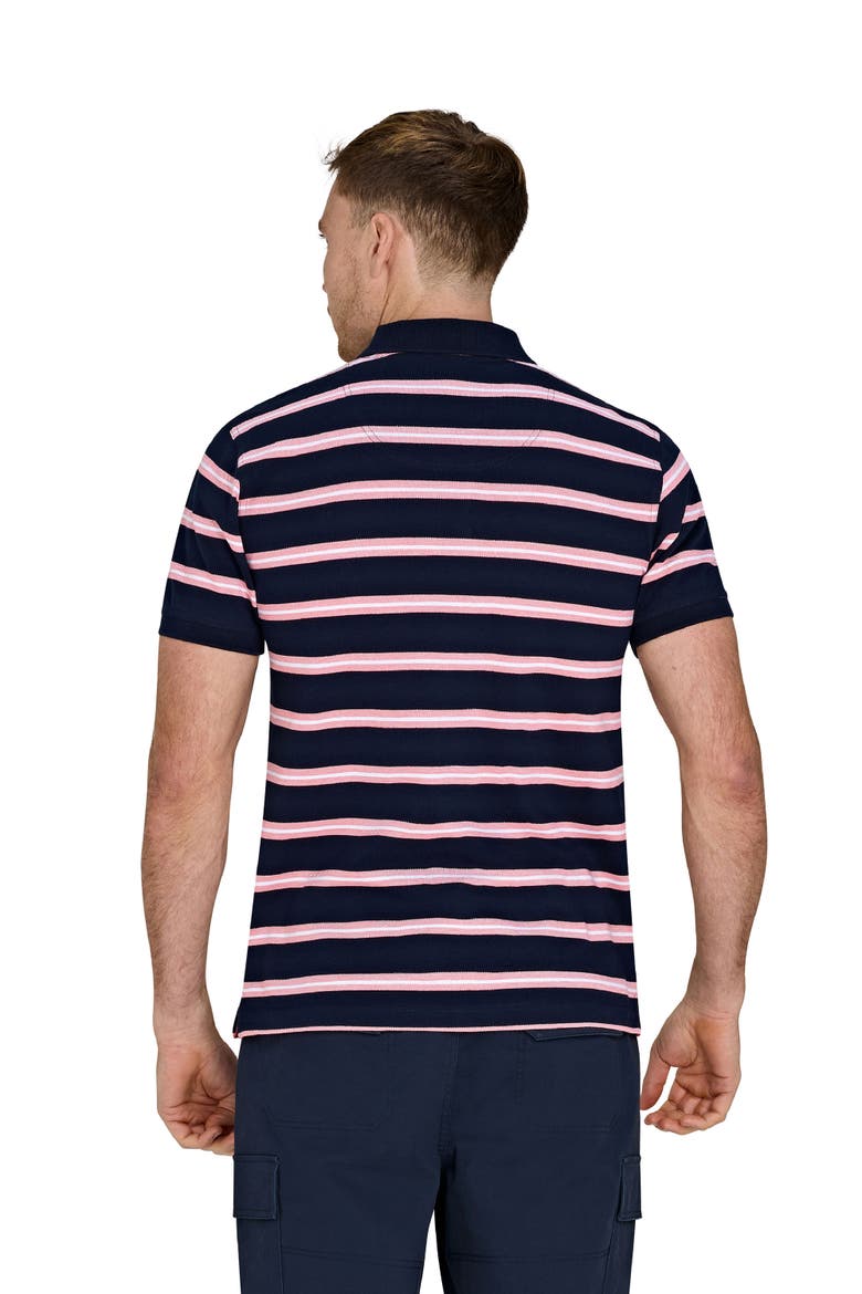 Trio Stripe Polo, Alternate, color, Navy