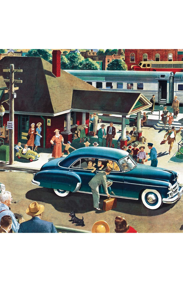 NEW YORK PUZZLE COMPANY Coming and Going 500 Piece Puzzle, Alternate, color, NO COLOR