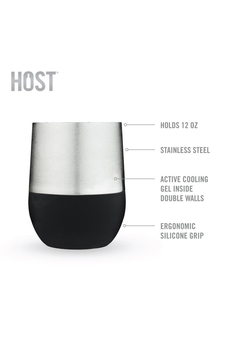 HOST Stainless Steel Wine FREEZE Pro Cooling Cup, Alternate, color, Silver