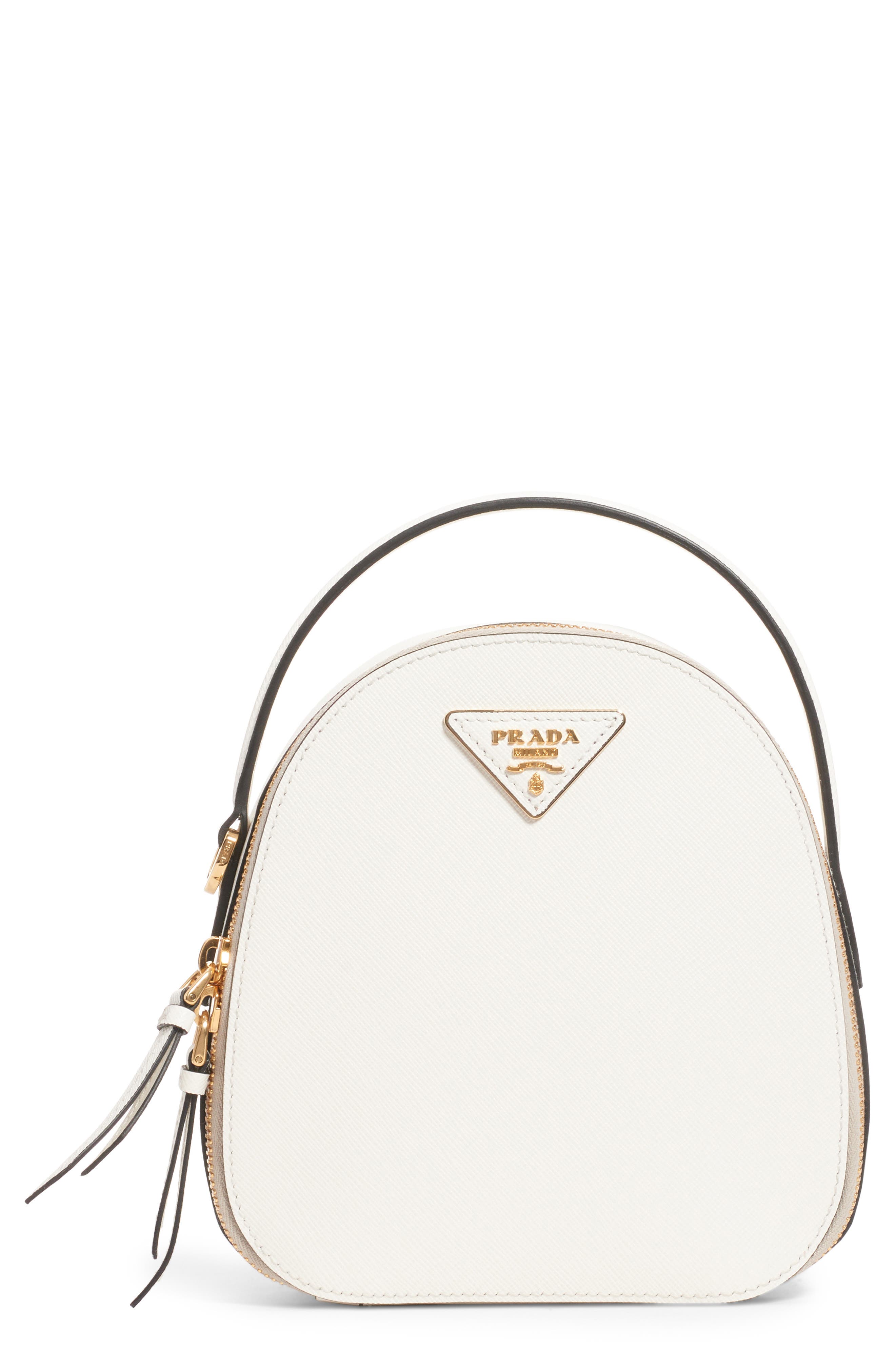 Prada Saffiano Leather Backpack, Main, color, 