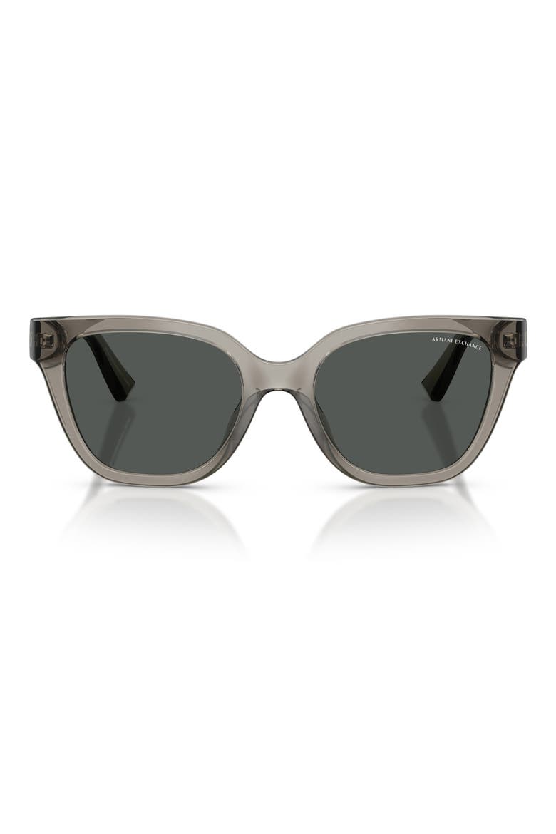 53mm Cat Eye Sunglasses, Main, color, SHINY GREY / DARK GREY