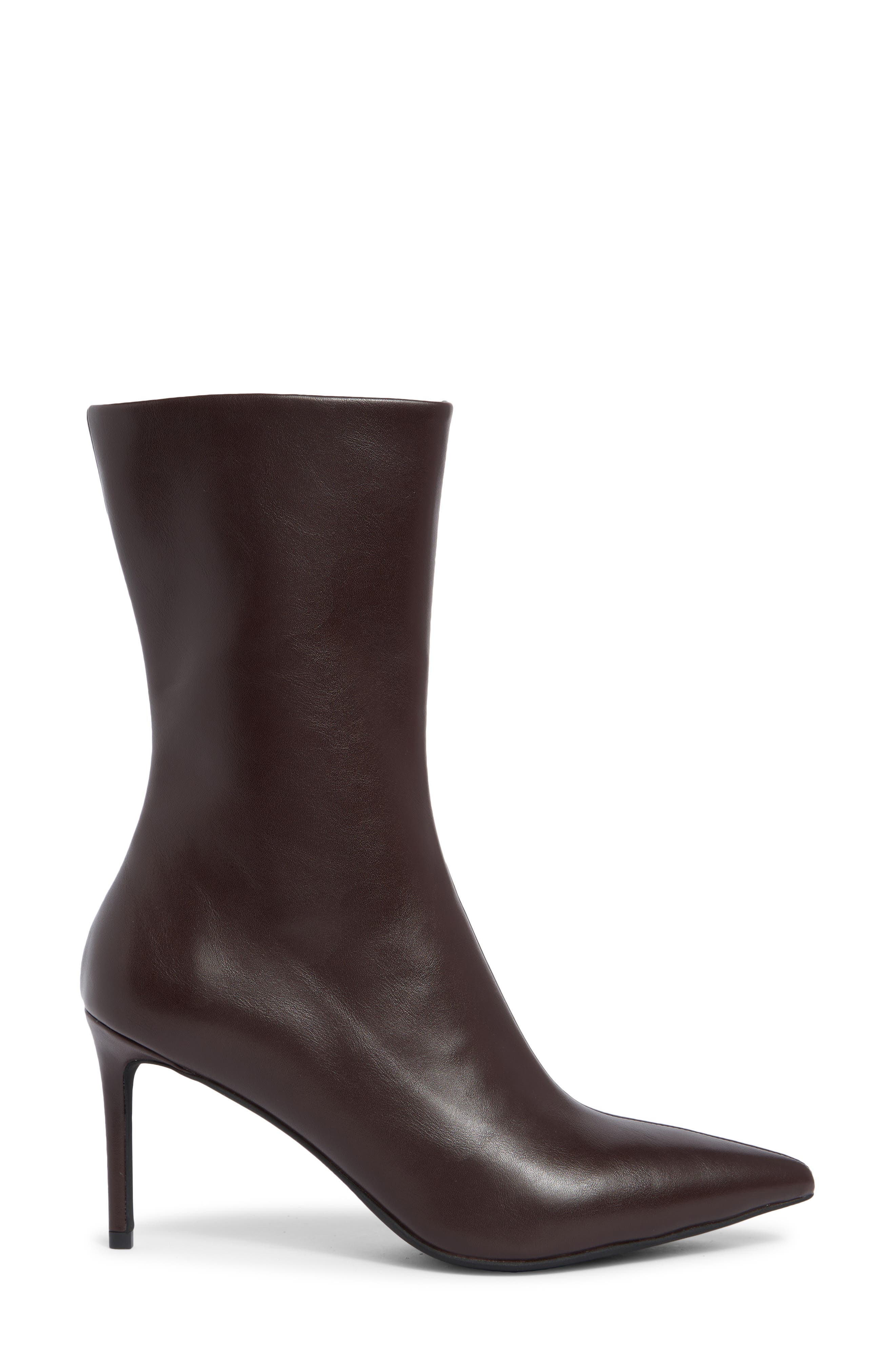 Everynite Pointed Toe Faux Leather Bootie, Alternate, color, COFFEE