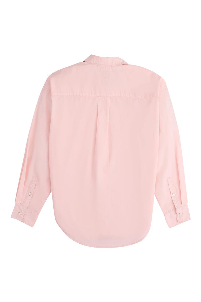 Cotton Button Up Shirt, Alternate, color, PEACH BUD