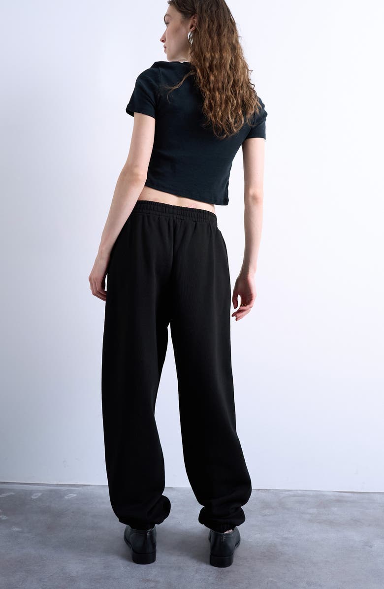 Topshop Pintuck Joggers, Alternate, color, Black