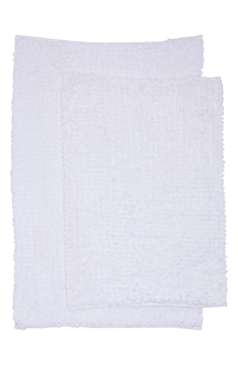 ARTISAN 34 Madison 2-Piece Shiny Chenille Bath Mat Set, Main, color, Supplier Color White
