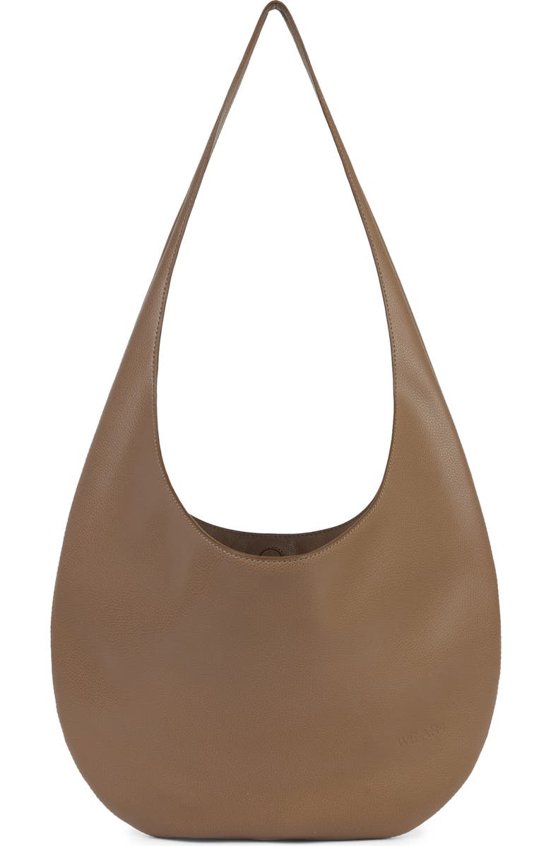 WE-AR4 The H Leather Hobo Bag, Main, color, French Grey