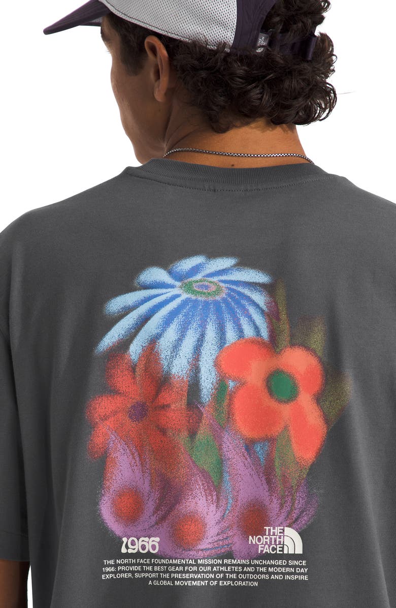 The North Face 1966 Flora Relaxed Fit Graphic T-Shirt, Alternate, color, Anthracite Grey