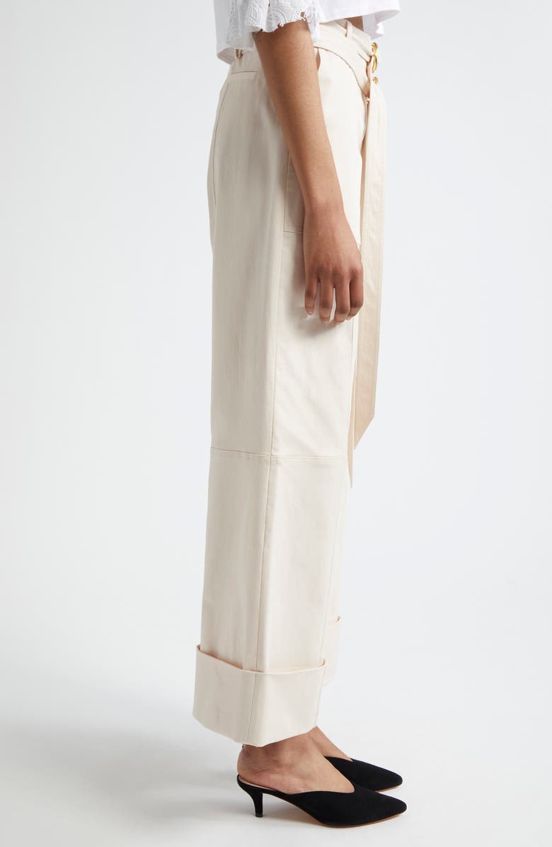 Cinq à Sept Winona Double Belt Stretch Brushed Cotton Twill Pants, Alternate, color,